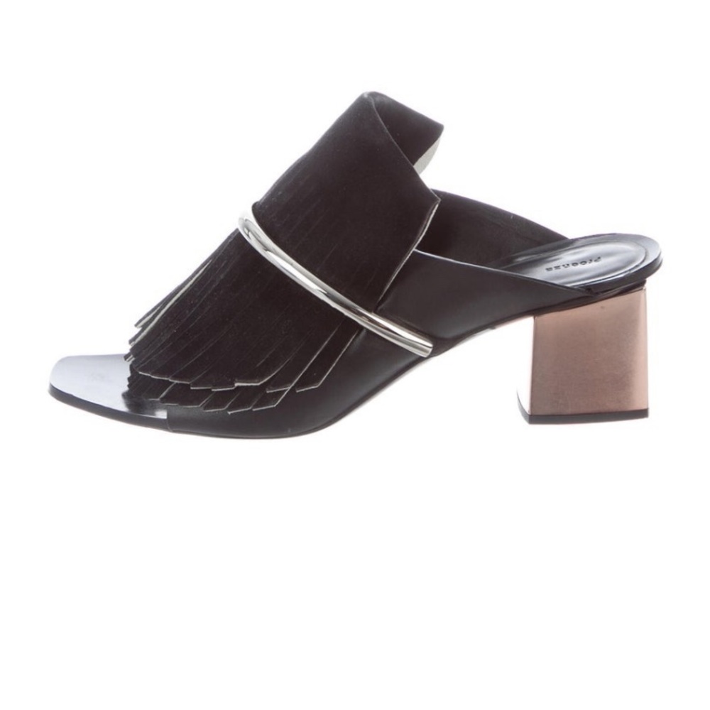 Proenza Schouler Leather Fringe Trim Accent Slide - Picture 4 of 12